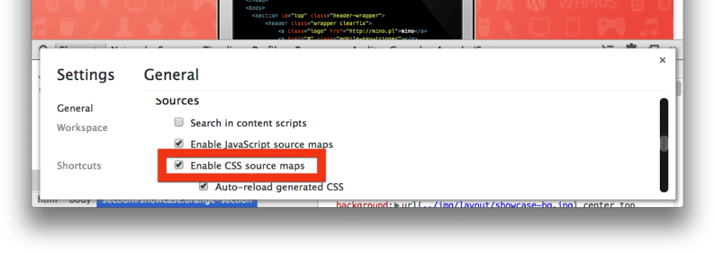 Source maps w Chrome